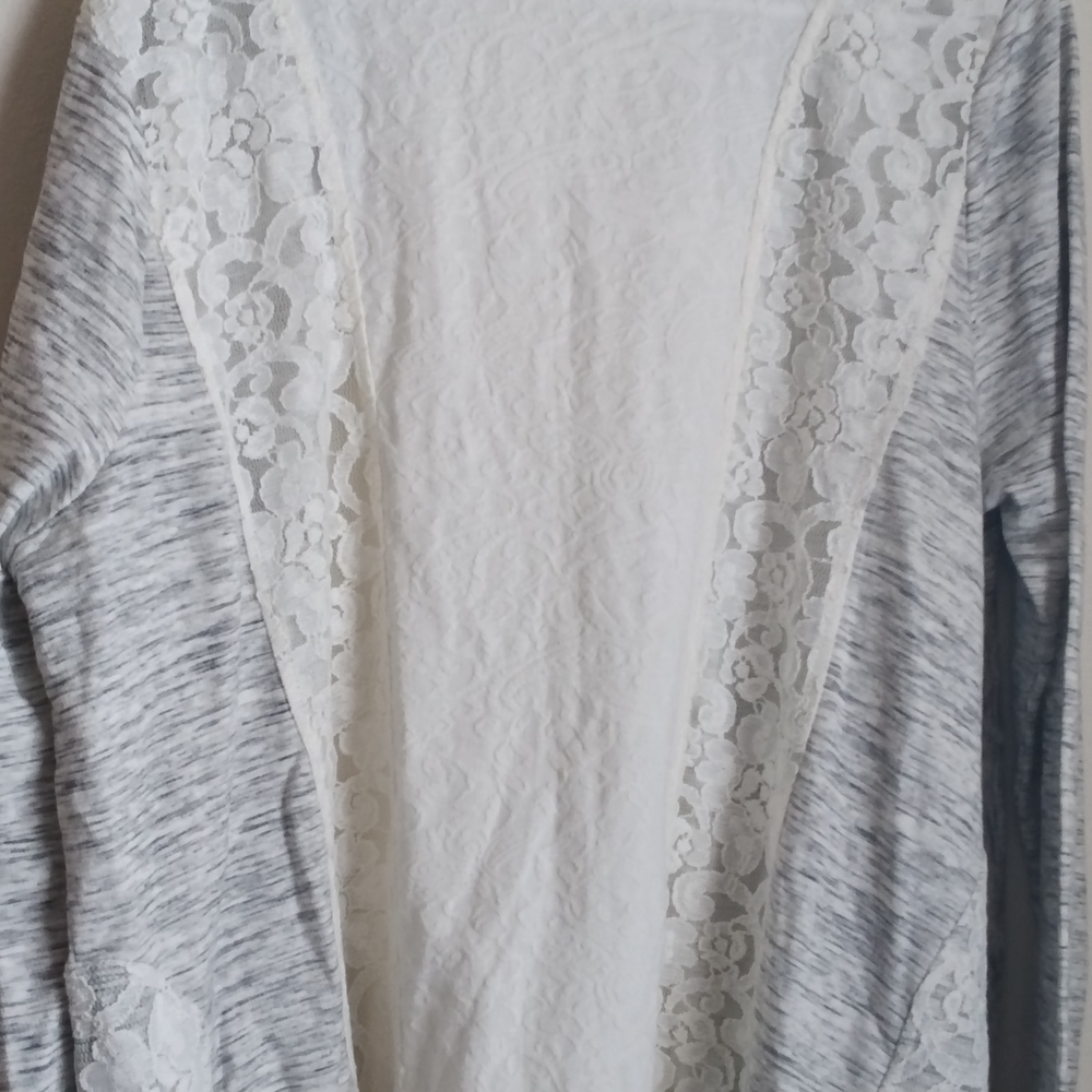 Unbranded Cardigan Women 2X Gray Elegant Soft Lace Academia Office Versatile - Picture 5 of 6